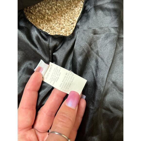 Skea Paris Vail vest velour velvet embroidered flowers black Vintage Unique SZ M - Picture 8 of 12